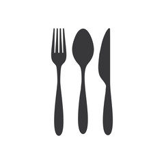 Fork, spoon and knife icon logo