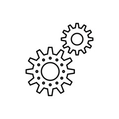 Gear outline icon logo