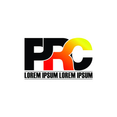 Letter PRC simple monogram logo design