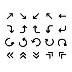 set of arrows icon logo