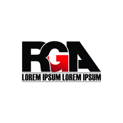RGA letter monogram logo design