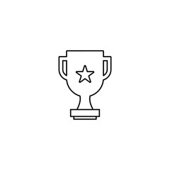 Trophy outline icon logo