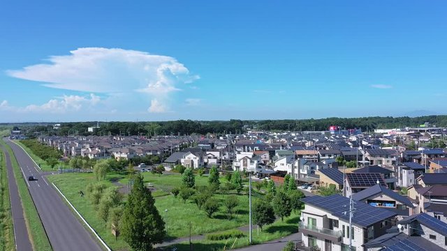 住宅街・ドローン・空撮
