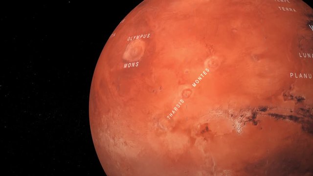 Mars Geography - Tharsis Montes & Olympus Mons