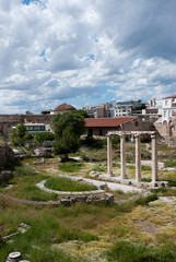 Fototapeta na wymiar Hadrian's library, Athens, Greece, May 2020: The city of Athens deserted during the coronavirus quarantine 