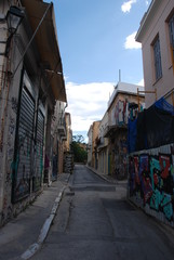 Monastiraki, Athens, Greece, May 2020: The city of Athens deserted during the coronavirus quarantine 