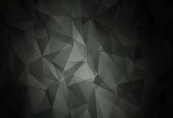Dark Gray vector triangle mosaic background.