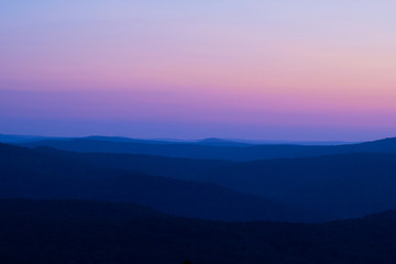 sunset in the mountains