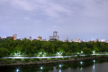 Obraz premium Osaka Skyline at Night