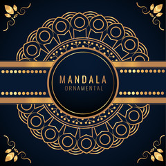 luxury mandala with floral design ornament