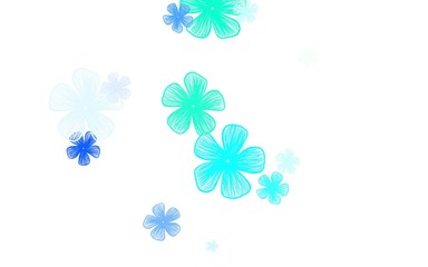 Light Multicolor vector natural pattern with flowers.