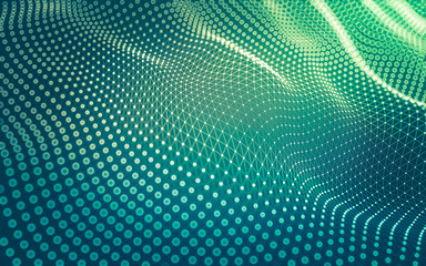Obraz premium Abstract background. Molecules technology with polygonal shapes, connecting dots and lines. Connection structure. Big data visualization.