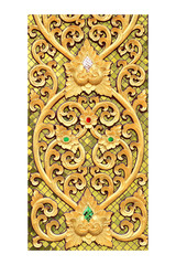 stucco flower patterns for home decoration isolated on white