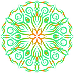 simple mandala design.vector illustration.simple flowers design.