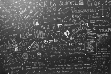 math formulas on blackboard