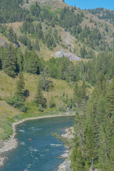 Gorgeous Snake River flowing through the Valley in Sublette County, Wyoming.