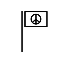 Peace icon vector logo design template