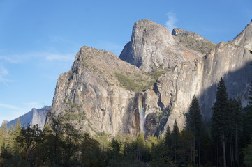 Fototapeta na wymiar Rainbow Bridalveil Fall, Yosemite National Park, California