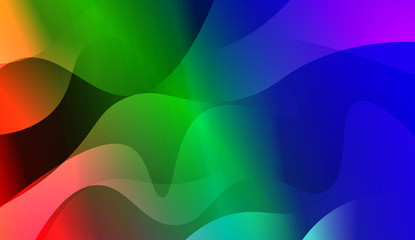 Geometric Wave Shape with Gradient Blurred Abstract Background. For Greeting Card, Flyer, Poster, Brochure, Banner Calendar. Vector Illustration.