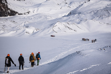 Glacier Hike with beautiful ice caves