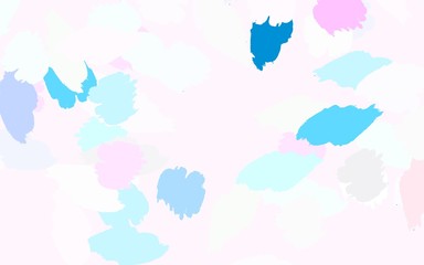 Naklejka na ściany i meble Light Pink, Blue vector background with abstract shapes.