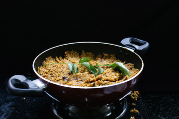 Kitchen concept, Cooked rice in the pan