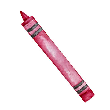 watercolor pink pencil crayon