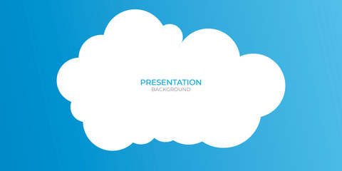 Blue cloud sky abstract presentation background for design template