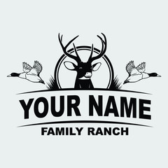 The family ranch illustration vector - obrazy, fototapety, plakaty