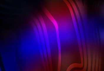 Dark Blue, Red vector backdrop with bent lines.