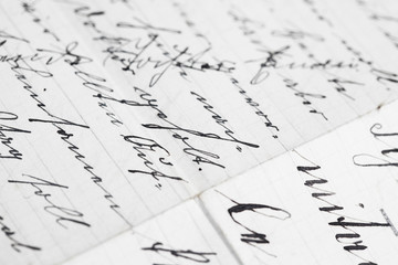 Vintage handwritten words