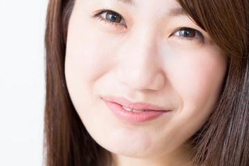 Naklejka premium 笑顔の女性