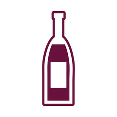 wine bottle drink line style icon