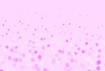Light Purple, Pink vector pattern with spheres.