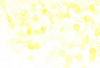 Light Yellow vector abstract design with trees, branches.