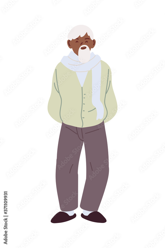 Wall mural Grandfather avatar old man vector design