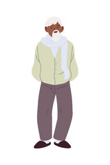 Grandfather avatar old man vector design