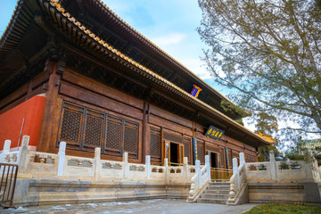 Dacizhenru  - the Hall of Great Mercy and Truth is the main hall of Heavenly King Temple in Beijing, China