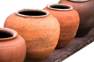 Old jars made of terracotta
