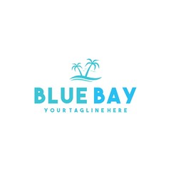 Fototapeta premium Creative blue bay premium logo design