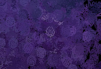 Dark Purple vector background with abstract shapes.