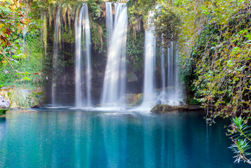 Upper Duden waterfall and nature park in Antalya city, Turkey