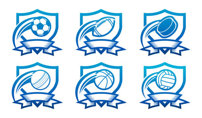 Set of various vector sport emblem icons