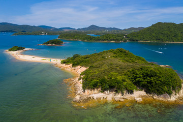 Obraz premium Top view of Hong Kong countryside in Sai Kung