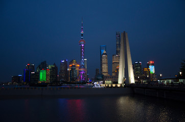 Obraz na płótnie Canvas Shanghai China cityscape landmarks