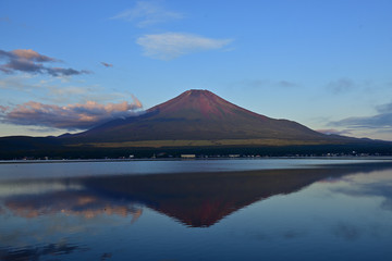 Mt.Fuji, when it has a red appearance
