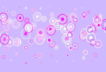 Light Purple, Pink vector backdrop with dots, lines.