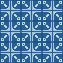 Japanese Chain Square Vector Seamless Pattern