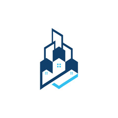 Building Home financial logo vector