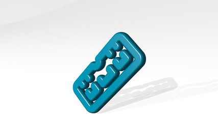 COMPUTER RAM 3D icon casting shadow - 3D illustration for business and background